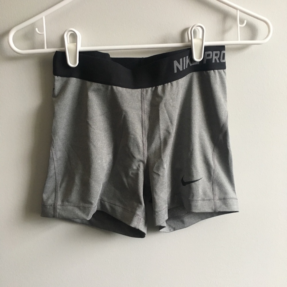 Nike Pro drifit gray shorts.